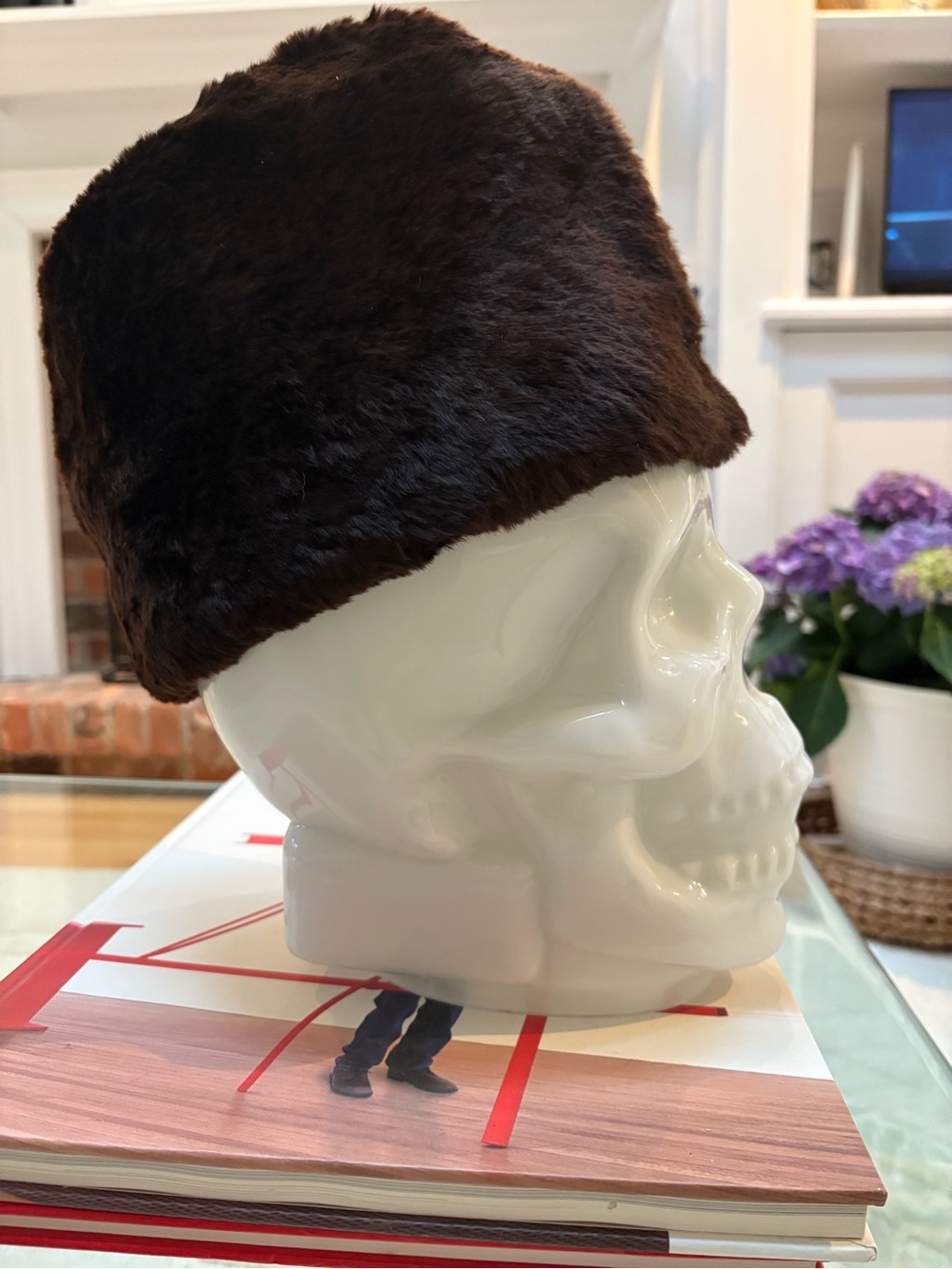 Men's Dark Brown vintage Fur Hat - Classic Winter Cap